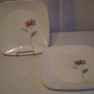 CORELLE SQUARE SET OF SALAD PLATES